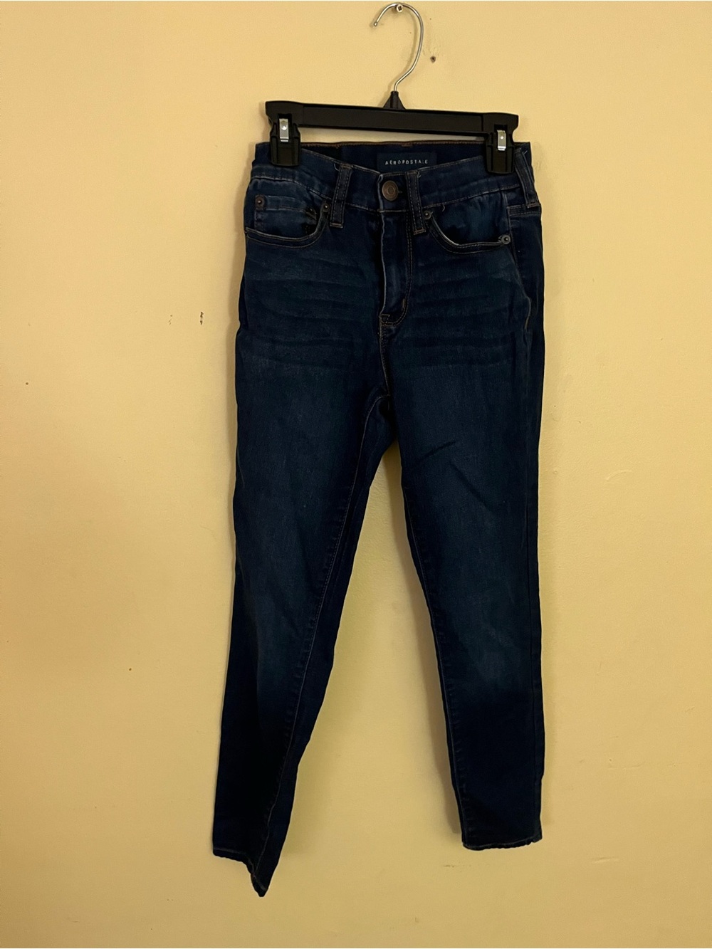 Aeropostale Women's Dark Indigo High Waisted Jeggings 000 Short